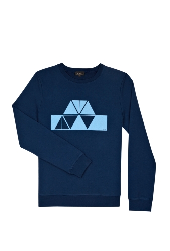 Navy Marl Triangle Sweat Top by APC