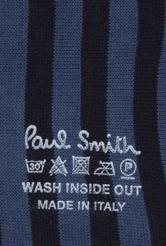 Navy Multi Ecuador Stripe Socks by Paul Smith Accessories