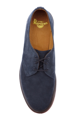 Navy Nubuck Brick Sole 1461 Shoes by Dr Martens