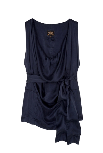 Navy Silk Fulfillment Blouse by Vivienne Westwood Anglomania