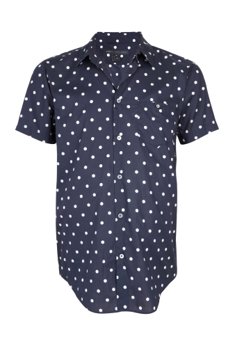 Navy Spot Print Short Sleeve Shirt by Marc by Marc Jacobs