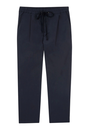 Navy Tie Waist Tapered Trousers by 3.1 Phillip Lim