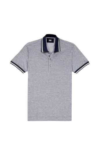 Navy Tipped Birdseye Polo by D&G