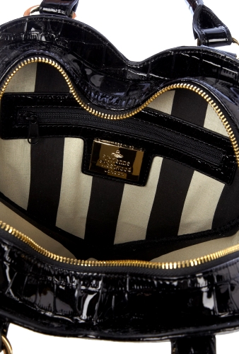 Nero Chancery Heart Bag by Vivienne Westwood Accessories
