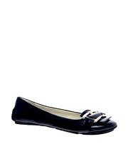 Nine West Delos Buckle Front Flat Shoe