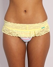 No Romeo Stripe Ruffle String