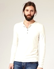 Nudie Axel Henley Long Sleeve Top
