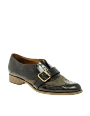 NW3 Holly Brogue Buckle Side Flat Shoe