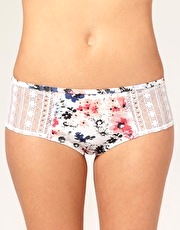 O Lingerie Adorable Chrysanthemum Print Hipster Short Brief