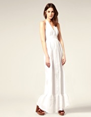 Oasis Cutwork Halter Maxi