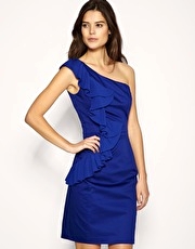 Oasis Origami Shoulder Pleat Dress