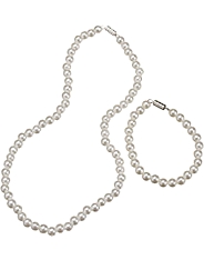Offwhite Halsband   Armband