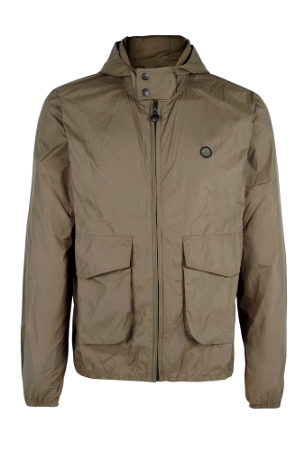 Olive Hooded Nylon Jacket by Pretty Green