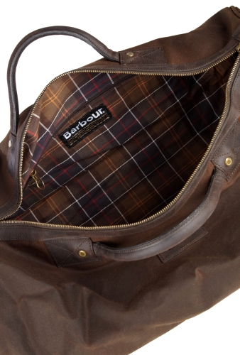 Olive Waxed Cotton Twill Overnight Bag by Barbour