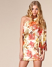 One Shoulder Flower Dress