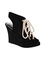 Opening Ceremony Stefania 3 Suede Lace Wedge Shoe Boots