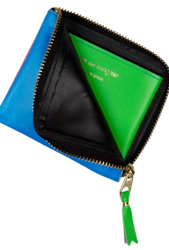 Orange and Blue Fluoro Small Coin Wallet by Comme des Ga