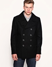 Original Penguin Double Breasted Pea Coat
