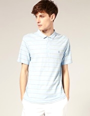 Original Penguin Marl Stripe Small Collar Polo Shirt