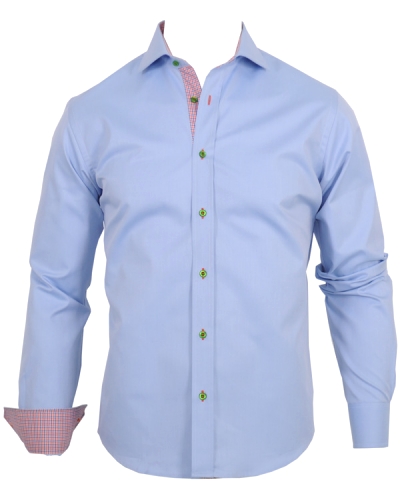 Oscar Slim Fit Skjorta Rutkontrast Bl