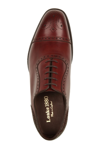 Oxblood Brogued Toe Cap Strand Shoes by Loake