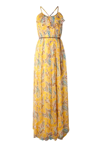 Paisley Ruffle Maxi Dress by Tibi