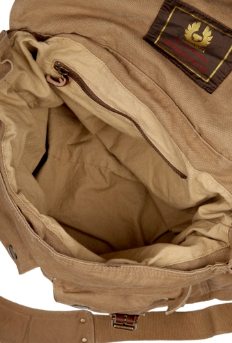 Panama Beige Heavy Canvas Messenger Bag by Belstaff