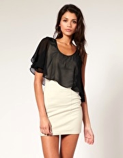 Paprika Asymmetric Layered Dress