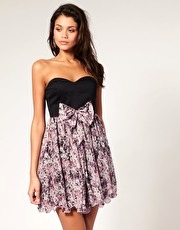 Paprika Ditsy Print Babydoll Dress