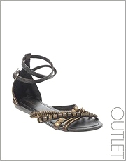 Park Lane Embellished Strap Flat Sandals