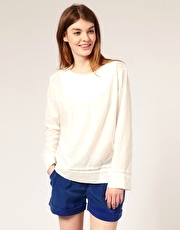People Tree Embroidered Neck Smock Top