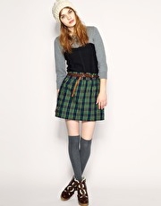 People Tree School Of Fair Trade By Emma Watson Organic Cotton Brushed Check Skirt