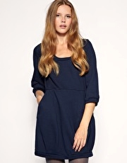 People Tree School Of Fair Trade By Emma Watson Organic Cotton Fleece Mini Dress