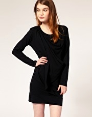 People Tree School Of Fair Trade By Emma Watson Shoulder Detail Drape Jersey Dress