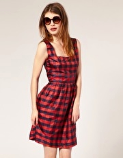 People Tree School Of Fair Trade By Emma Watson Silk Check Dress