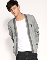 Peoples Market Contrast Shawl Collar Cardigan
