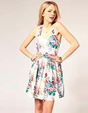 Pepe Jeans Floral Open Back Dress