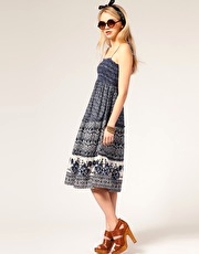 Pepe Jeans Ruched Top Midi Dress