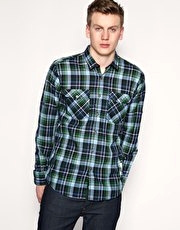 Peter Werth Roll Sleeve Plaid Check Shirt