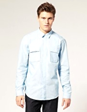 Peter Werth Roll Up Sleeve Double Pocket Shirt