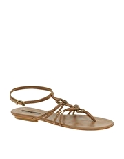 Pied A Terre Lucas Twist Chain Detail Flat Sandal