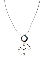 Plain clock necklace