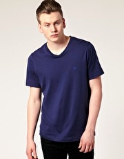 Pretty Green Black Label by Liam Gallagher Crossed V-Neck T-Shirt - 2