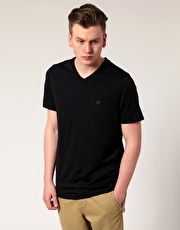 Pretty Green Black Label by Liam Gallagher Crossed V Neck T-Shirt