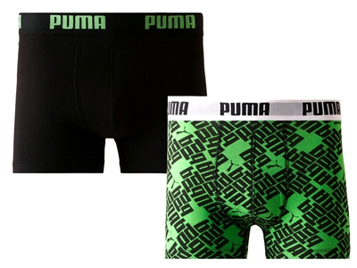 Puma - 2-pack Diagonal All Over Boxer Green