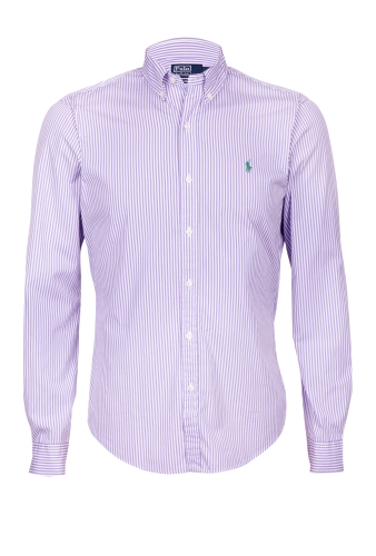 Purple Fine Stripe Slim Fit Shirt by Polo Ralph Lauren