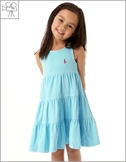 Ralph Lauren Blue Motif Towelling dress