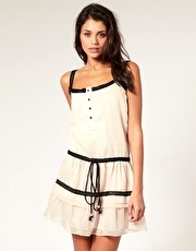 Rare Contrast Trim Cami Dress