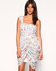 Rare Opulence Floral Lace Drape Dress