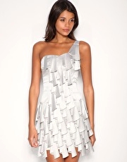 Rare Opulence Origami One Shoulder Dress